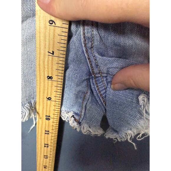 Tinseltown Jean Overalls Women's Size Small Light Wash Acid Wash Low Straps Y2K - Picture 10 of 11